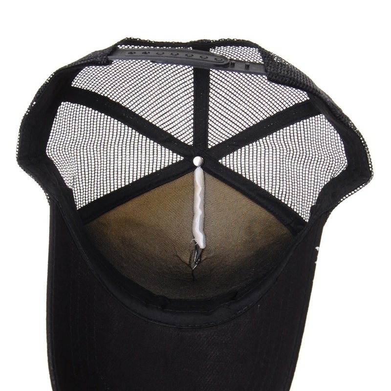 WITHMOONS Meshed Baseball Cap Skull Rhinestones Trucker Hat KR1751 (Black) - Image 4
